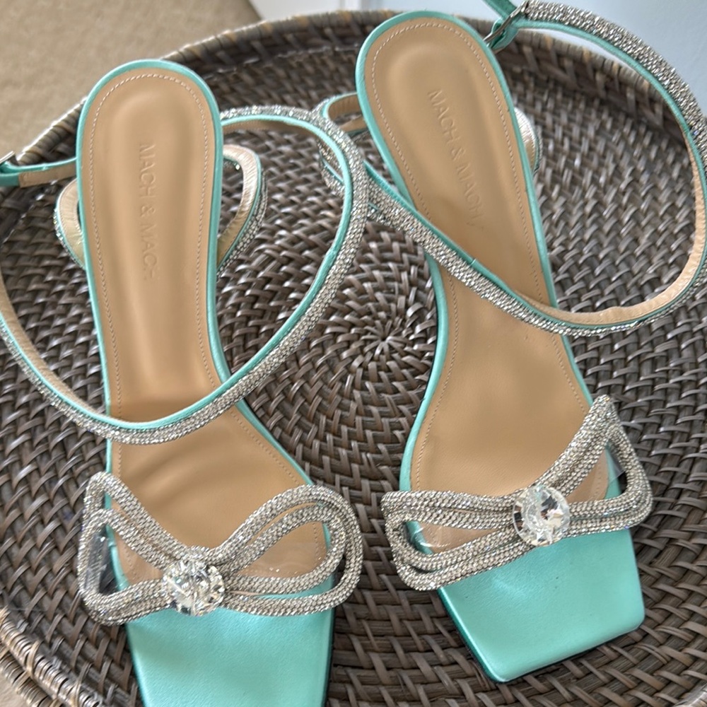 Women's Turquoise and Silver Heels